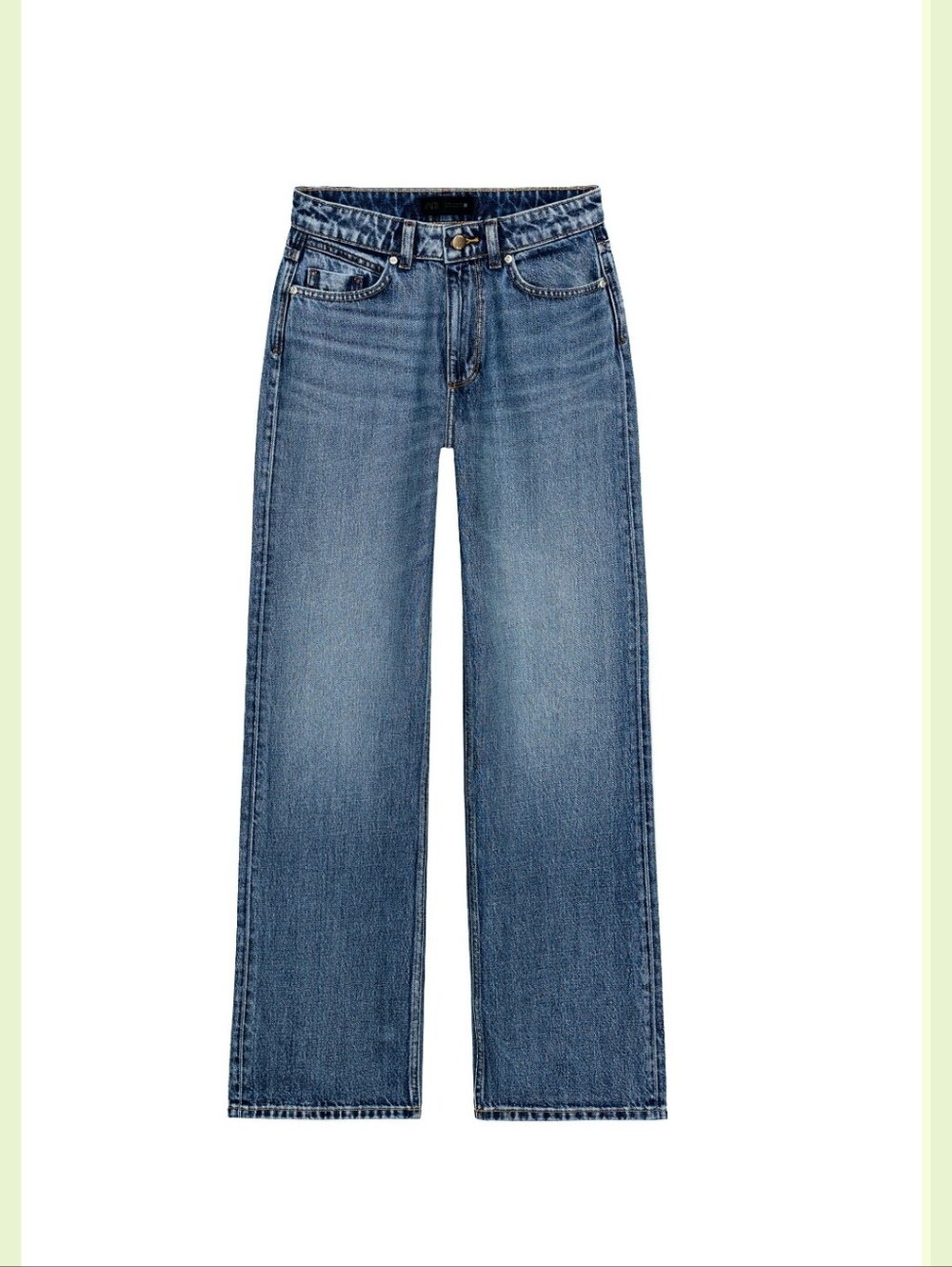 Z.03 Zara Straight-Leg High-Waist Jeans in Blue Wash